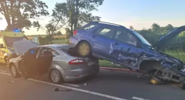 Trzy skasowane auta na trasie Lidzbark Warmiński – Górowo Iławeckie